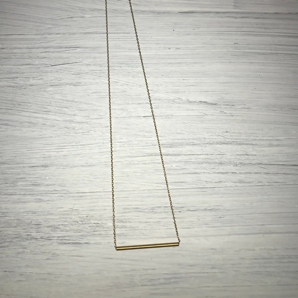Dainty Gold Bar Necklace